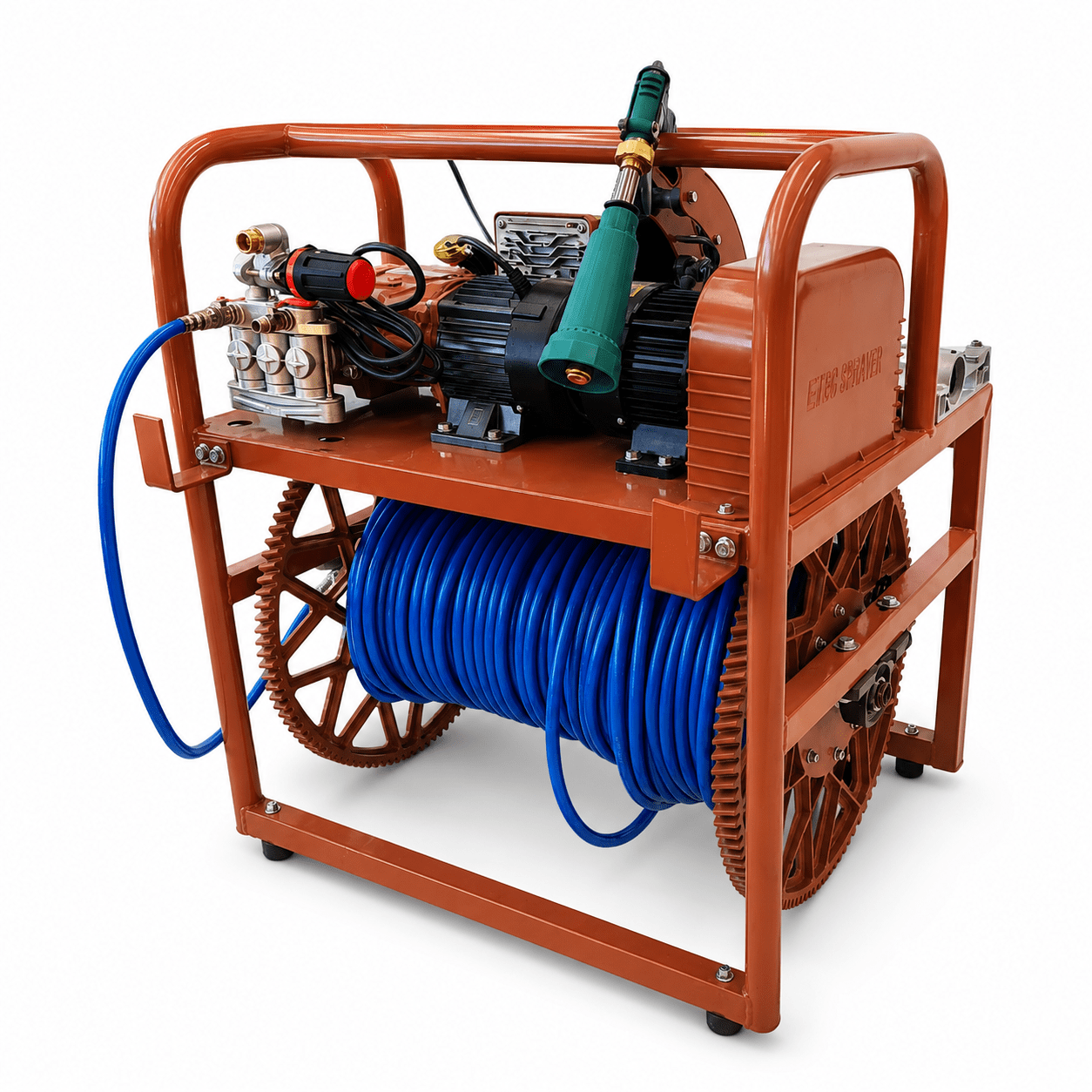 Geared Piston Pump With Electric Hose Reel - Image 2