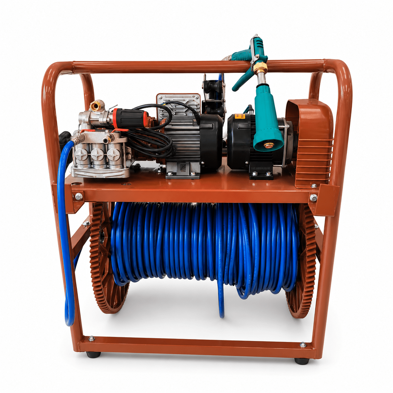 Geared Piston Pump With Electric Hose Reel - Image 3